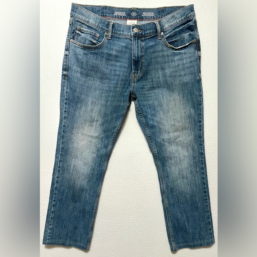 St John’s Bay Quality Menswear Jeans Comfort Straight Denim Slim Straight 36x30